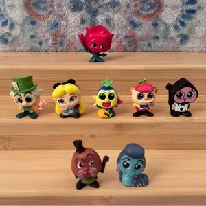 Disney Doorables Alice In Wonderland Lot of 8 ROSE MAD HATTER ACADEMY ALICE